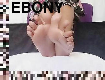 Gorgeous Ebony Toes Enslave You