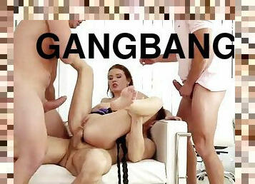Teen loves gangbang