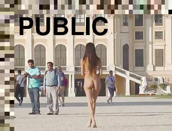 Kira Nude in Public - Perverted teen solo
