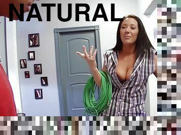 Big Natural Breast Craftswoman Seduce to Rough Pound