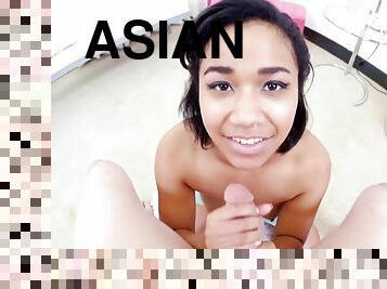 asiatisk, gigantisk, gammal, avsugning, cumshot, tonåring, pov, sprut, 18år, äldre