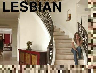 Hot, mean lesbian lisa ann rough fuck of tori b. wstrap on