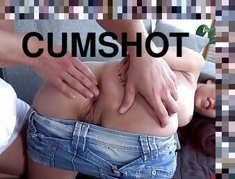 Hot teen anal and cumshot