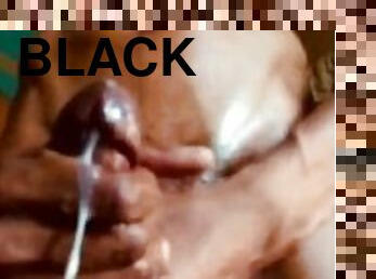 Slow Motion BBC Milking. Cum Dripping Big Black Dick