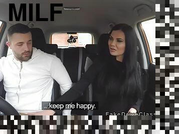 Milf examiner fucks male driving student