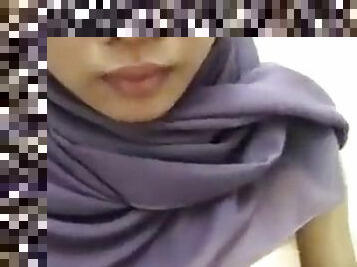 Hijab play tits