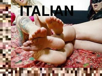 amatör, lesbisk, milf, porrstjärna, mamma, massage, fötter, blond, mor, italiensk