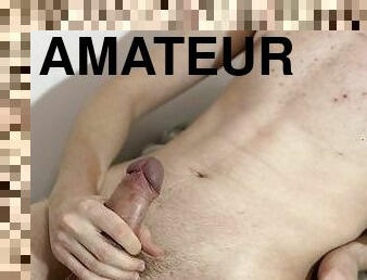 Solo male masturbation - Boy relaxes in his room