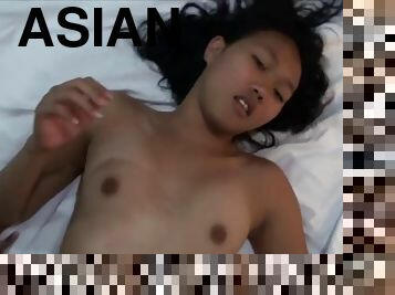 Two pinay friends fucked after foreplay by the pool