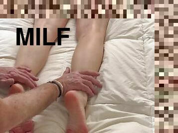 klit, onani, orgasme, fisse-pussy, kone, amatør, milf, hjemmelavet, massage, par