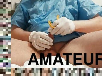 meando, amateur, juguete, fetichista, látex, a-solas, inserción