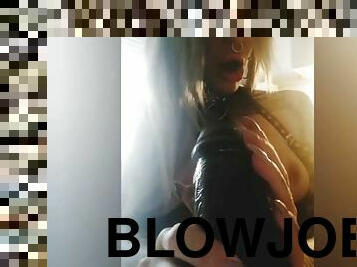 Teasing you with a blowjob and a titjob