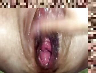 Cougar heavy squirting from vaginal & anal