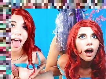  escena de película Kraken vs Sirena Dreamworks - Chelsea sirenita cosplay hentai (ARIEL)