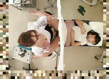 Lesbian Gynecologist  Voyeur Japanese Strap-On