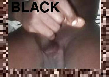 Giving my Big black, long and curve Dick a sweet nice masturbation