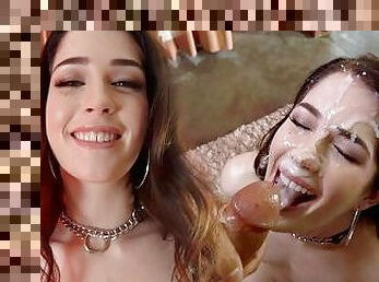 Evelyn Claire POV BlowJob Rimjob with Massive Facial