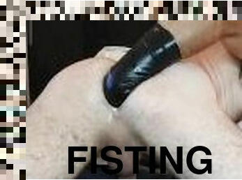 fisting, amatör, anal, latex, ensam