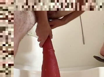 masturbation, gay, secousses, ejaculation, gode, solo, bite