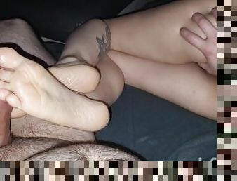 cul, chatte-pussy, amateur, ejaculation-sur-le-corps, ejaculation-interne, couple, pieds, point-de-vue, ejaculation, petite