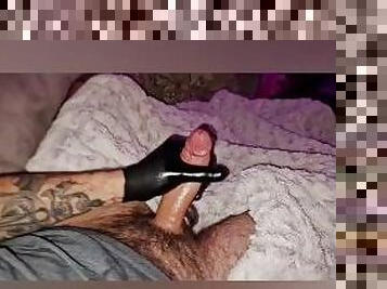 pappa, gigantisk, masturbation, amatör, cumshot, gigantisk-kuk, leksak, ensam, farsan, kuk