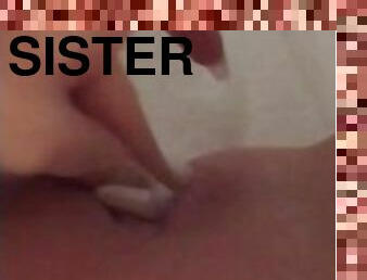 klit, orgasme, fisse-pussy, sprøjte, fingering, trusser, sperm, fantasi, søster, snæver