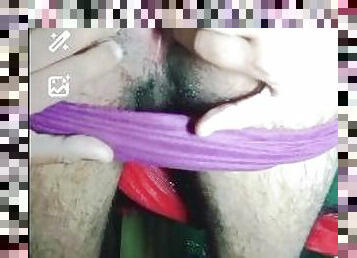 Indian Gay Crossdresser xxx in Red Saree fingering in his ass ????