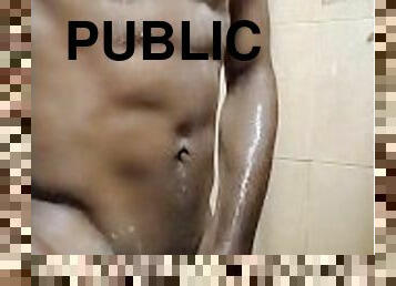 ligo, publiko, baguhan, relasyon-ng-magkaibang-lahi, hapon, negro-negra, ligo-shower, cuckold