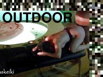 Evening outdoor sex