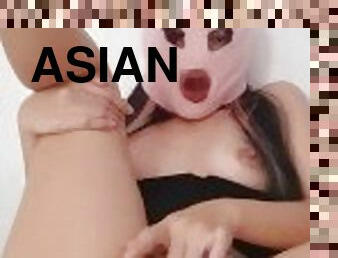 asiatique, masturbation, orgasme, chatte-pussy, amateur, babes, ados, doigtage, point-de-vue, horny