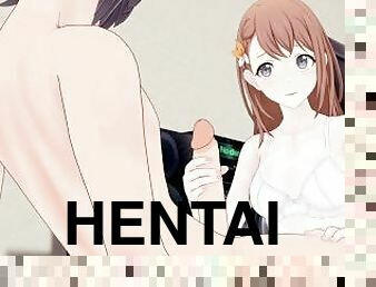 Hanasato and I have intense sex in the bedroom. - Project SEKAI Hentai