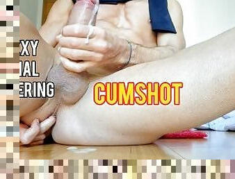 enorme, masturbación, orgasmo, amateur, anal, chorro-de-corrida, con-los-dedos, corrida, polla