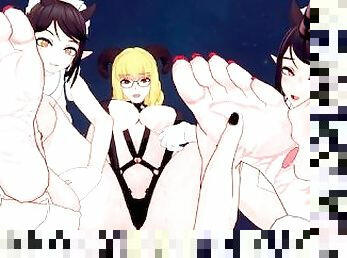 Femtality 20 Maids lick the feet of demon princess by BenJojo2nd