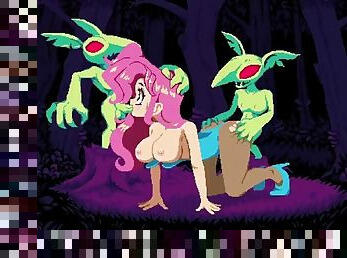 FlipWitch Forbidden Sex Hex - Gameplay Walkthrough part 1 - hentai game - metroidvania game - pixel art