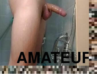 Watch me in the shower and cum at the end