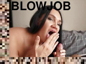 Hot Mom Gives A Great Blowjob And Caresses Her Stepsons Anus