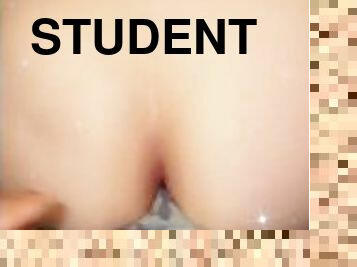 fitta-pussy, student, latinska, creampie, svart, college, sprut, knullande, vått, kuk