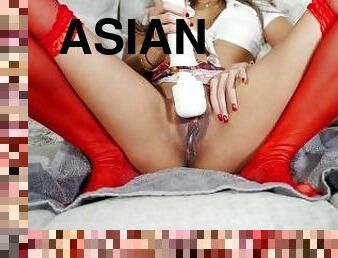 asia, mastubasi, orgasme, vagina-pussy, muncrat, amatir, lesbian-lesbian, mainan, jepang, permainan-jari