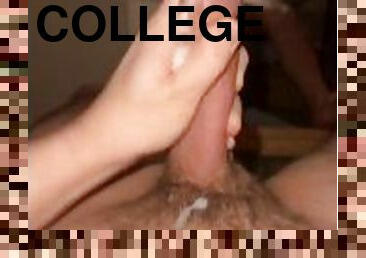 College boy busts nut