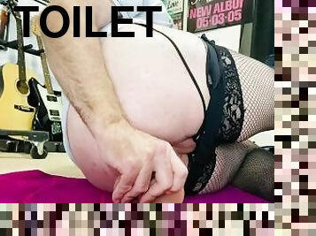 anal, bøsse, synsvinkel, toilet, webcam, dildo, ubehagelig, fetish, solo