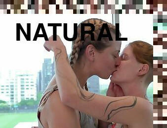 muschi, lesben, küssen, natürliche, tattoo