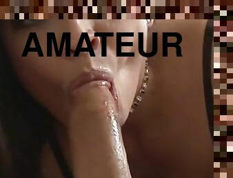 storatuttar, amatör, cumshot, gigantisk-kuk, deepthroat, slyna, pov, underkläder, brunett