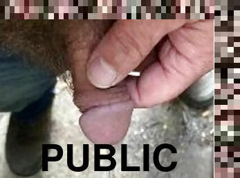 Couldn’t hold it much longer public piss