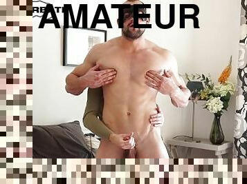 masturbation, amatör, gigantisk-kuk, gay, avrunkning, fetisch, ensam, muskulös, kuk, maskiner-mask