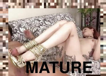 Tattooed Mature Isis Mounts a Hard Dick and Gets Drilled With It