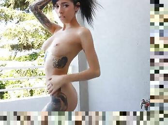 Tiny latina teen with tattoos hot solo