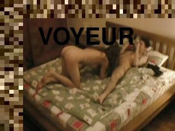 mamada, adolescente, cámara, pareja, voyeur, follando-fucking, dormitorio, cabalgando, morena, oculto