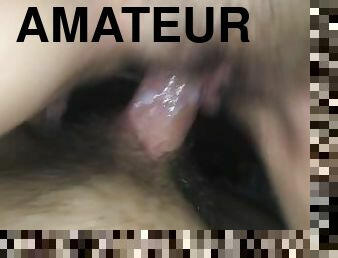 fitta-pussy, amatör, tonåring, hemmagjord, creampie, par, tight, ritt, vit, kuk