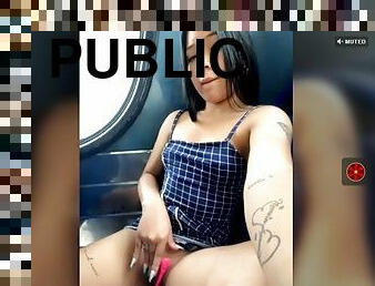 asiatic, masturbare-masturbation, pisandu-se, public, amatori, autobus