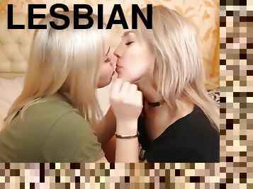 Lesbian French kiss
